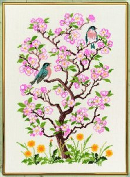 7714251 Eva Rosenstand Kit Spring Tree 16" x 22"; Linen; 26ct