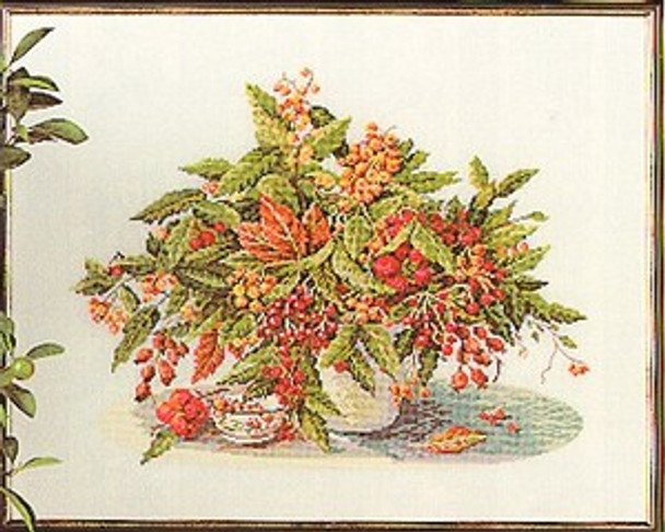 7714261 Eva Rosenstand Kit Berry Bouquet 16" x 20" ; Linen; 25ct