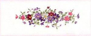 7723284 Eva Rosenstand Kit Floral Tablerunner 12" x 38; Dralon; 25ct