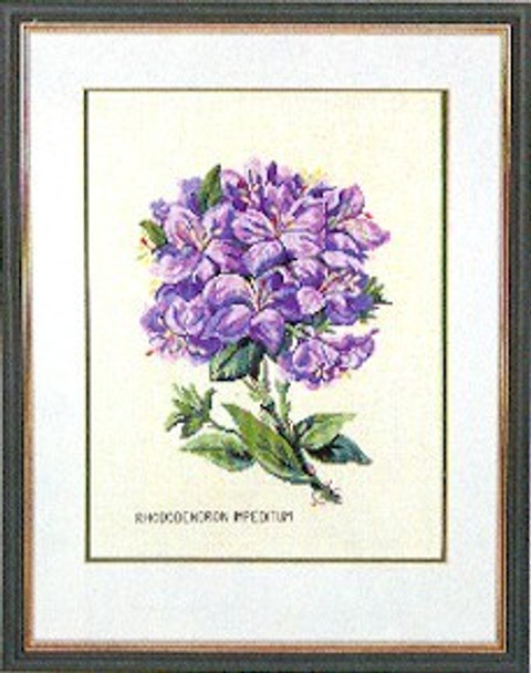 7712894 Eva Rosenstand Kit Purple Rhododendron 14" x 18"; Linen; 25ct