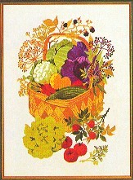 77084176 Eva Rosenstand Kit Vegetables & Herbs in a Basket 18" x 24"; Linen; 25ct