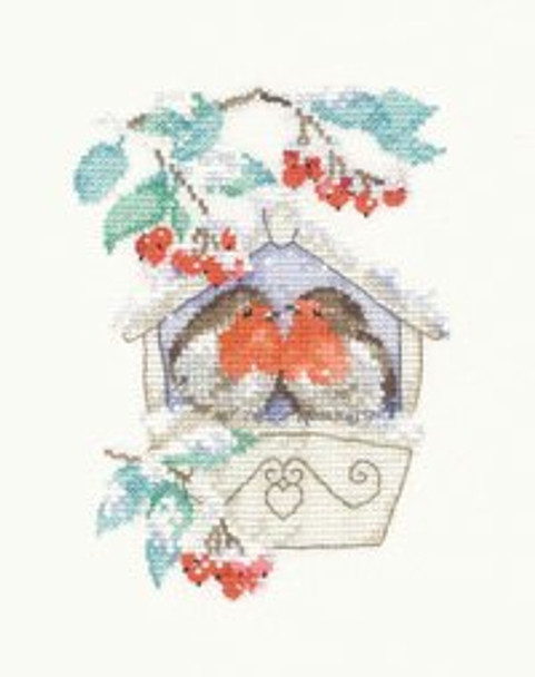 HCK607 Heritage Crafts Kit Hideaway Sue Hill Collection 4.5" x 3.5"; Evenweave; 27ct