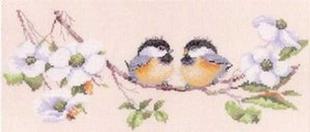 HCK622 Heritage Crafts Kit Blossom Buddies by Valerie Pfeiffer 11" x 4.5"; Evenweave; 28ct