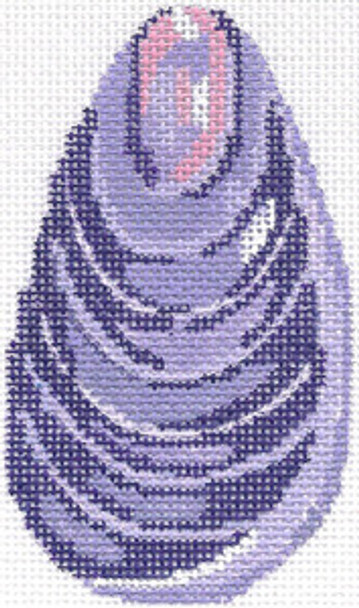 Ornament Mussell Shell 4 x 6 18 Count 25 Silver Needle Designs