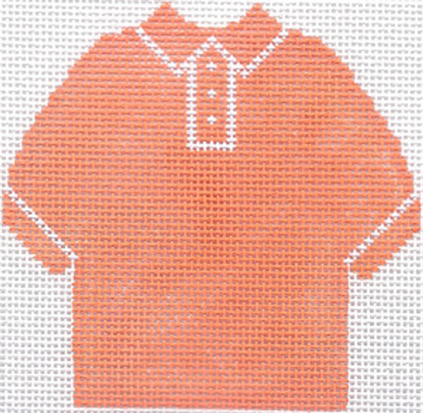 SN58 Sherbet Polo Shirt Ornament 4.75 x 4.75 13 Count Silver Needle Designs