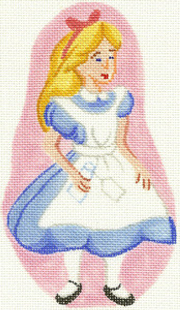 SN251 Alice in Wonderland Ornament 4 x7 18 Count Silver Needle Designs