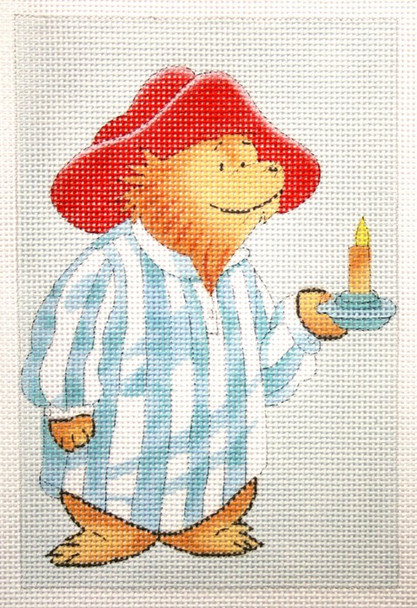 SN590F Paddington Bear with Candle 4x6 18 Count Silver Needle Designs