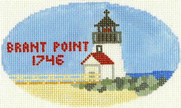 SN509 Brant Point Lighthouse Ornament 5 x3 18 Count Silver Needle Designs