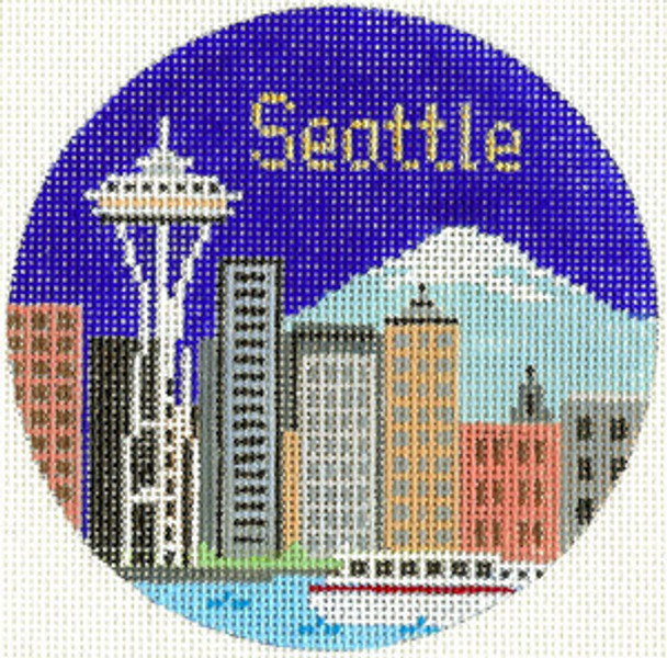 City/Country/State Seattle 4.25 RD. 18 Mesh 498 Silver Needle Designs