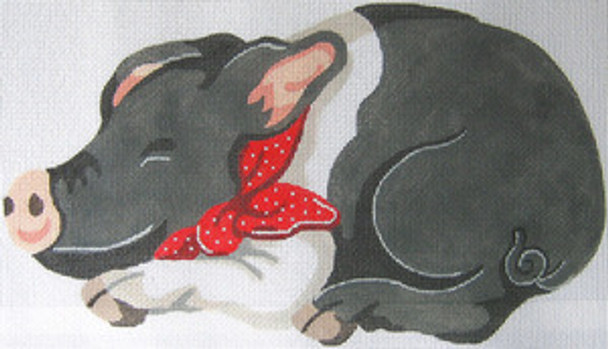 Variety 23 Black Pig Pillow 8 x 14 13 Count\Silver Needle Designs