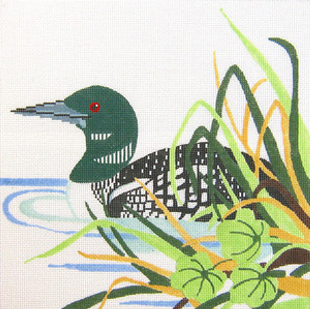 Variety  135 Loon 12 x 12	13 Mesh Silver Needle Designs