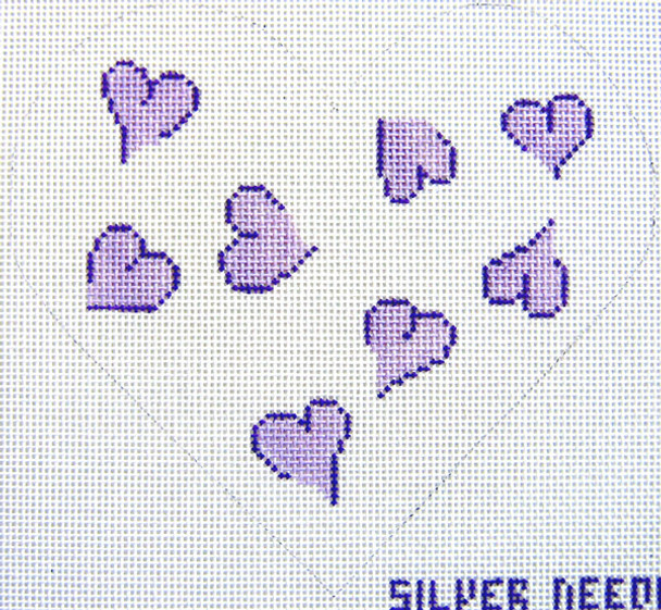 SN159L Heart Pillow - Lavender 8.5 x 8 12 Count Silver Needle Designs