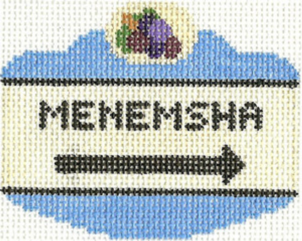 Sign Menemsha 655  2.5 x 3.5 18 Count Silver Needle Designs