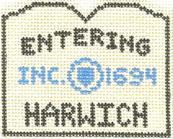 Sign Harwich 578  2.5 x 3 18 Count Silver Needle Designs