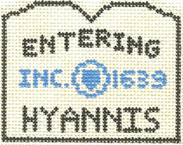 Sign Hyannis 579 2.5 x 3 18 Count Silver Needle Designs