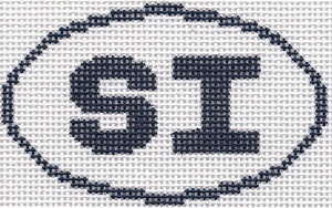 Oval SI (Shelter Island, NY/Staten Island, NY) 5 x 3 13 Mesh 733 Silver Needle Designs