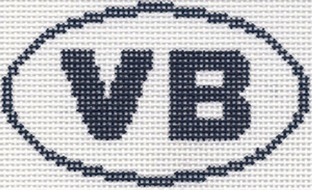 Oval VB (Virginia Beach, VA/Vero Beach, FL) 5 x 3 13 Mesh 734 Silver Needle Designs