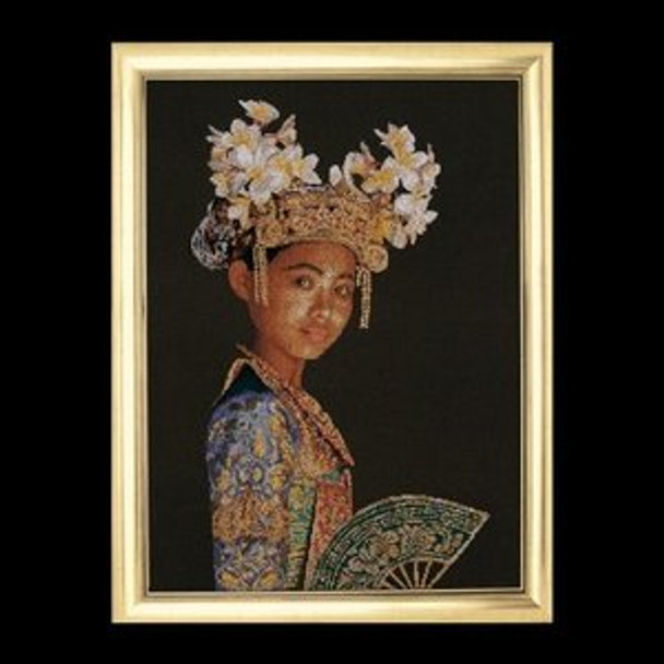 GOK948 Thea Gouverneur Kit Indonesia Dancer 24" x 32"; Jobelan; 20ct