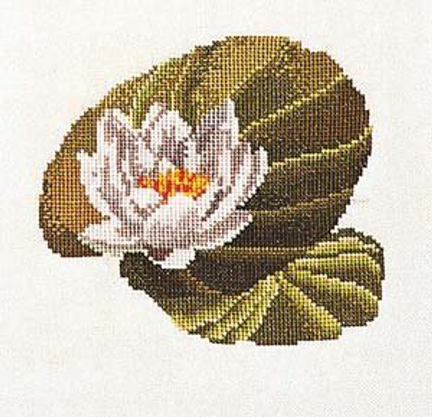 GOK812 Thea Gouverneur Kit Water Lily 8.4" x 8.4" Linen 30ct