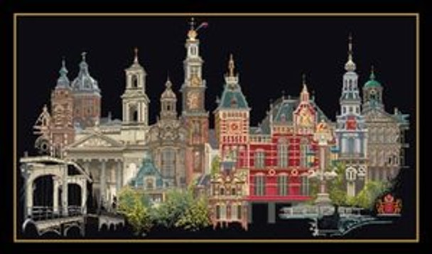 GOK450B Thea Gouverneur Kit Amsterdam Aida; 18ct 31" x 20"