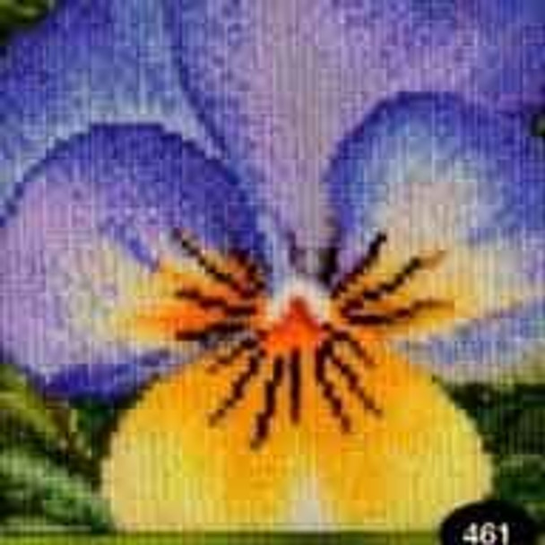 GOK461A Thea Gouverneur Kit Pansy 61 4" x 4"; Aida; 18ct