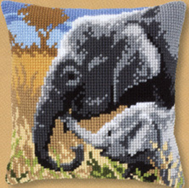 PNV146813 Vervaco Kit Elephant Love 16" x 16"; Canvas; 18ct