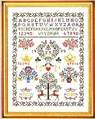 7712538 Eva Rosenstand Kit Sampler 14" x 18"; Linen; 25ct