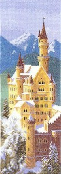 HCK620 Heritage Crafts Kit Neuschwanstein Castle by John Clayton 4.25" x 12.25"; Evenweave; 28ct