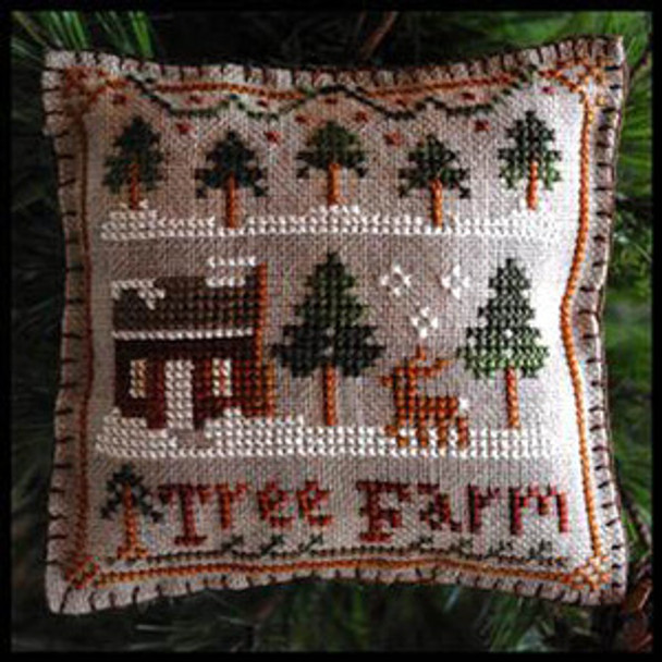 2012 Ornament 2-Tree Farm 57x56 Little House Needleworks 12-1207