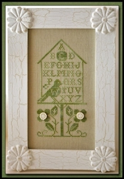 Birdhouse Alphabet Includes Beanstalk Size: 75w x 109h Little House Needleworks  13-1131