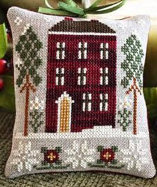 Ornament 6-Red House In Winter 51 x 57 Little House Needleworks  10-1525