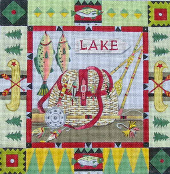 Maggie & Co. M-1619 Lodge Lake © Jennifer Brinley/Ruth Levison Designs 9 x 9 18M