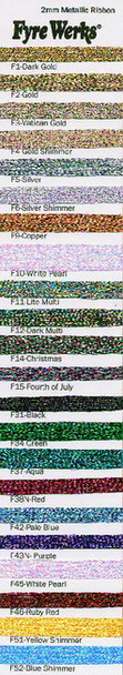 Rainbow Gallery Fyre Werks Metallic Ribbon F34 Green