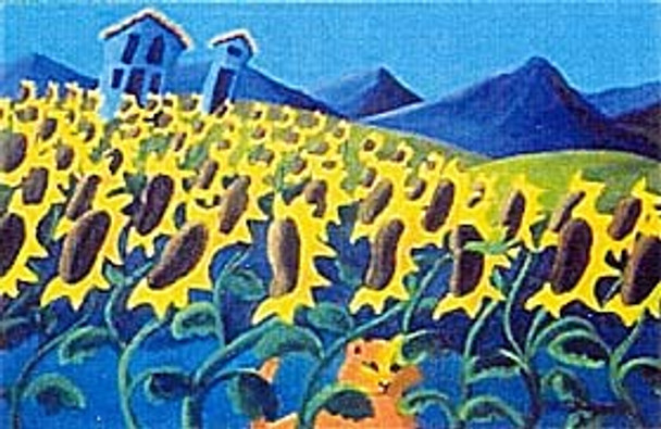 Maggie & Co. M-741 Hiding in the Sunflowers © Paula Neumann 13 x 16 13M