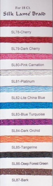 Rainbow Gallery Silk Lame Braid 18 SL81 Platinum