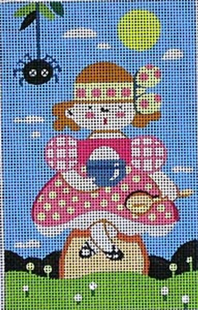 Maggie & Co. M-1099 Little Miss Muffett © Barbara Goodrich/Carriage House Crafts 5 x 8 13M