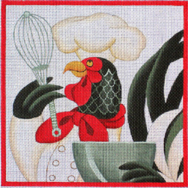 Maggie & Co. M-1344 Rooster Chef Wisk © Stephanie Stouffer/Ruth Levison Designs	7 x 7 18M