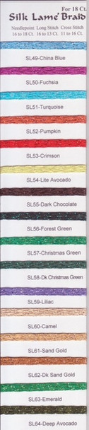 Rainbow Gallery Silk Lame Braid 18 SL54 Lite Avocado