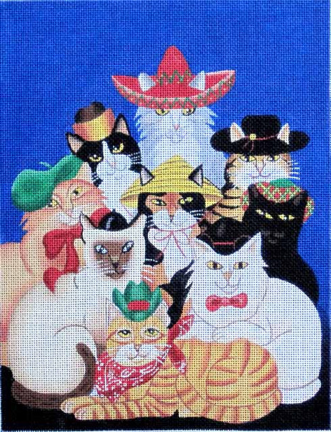 Maggie & Co. M-1590 Cats with Hats © Steffanie Stouffer/Ruth Levison Designs	 8 x 10-1/2 18M