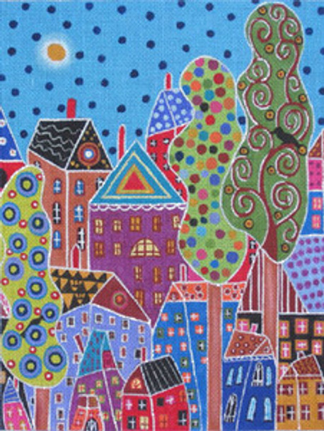 Maggie & Co. M-1410 Town Abstract © Karla Gerard 9 x 11 18M