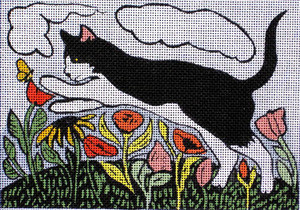 Maggie & Co. M-1502 Flower Cat © Paris Bottman 5 x 7 18M
