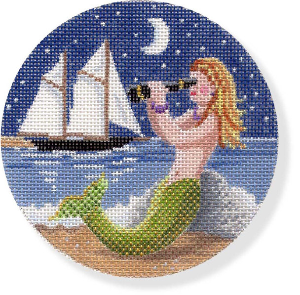 MBM-XO24 Mermaid with Spyglass 18 Mesh  4.5 Rnd. Melinda B. McAra