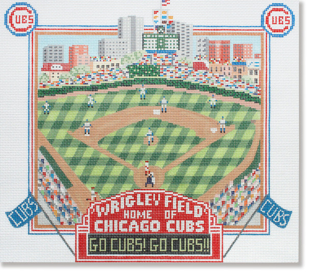 MBM-PL68 Wrigley Field 13 Mesh 14 x 12.25” Melinda B. McAra