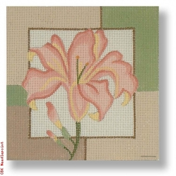 R-PC1010 Daylily 18 Mesh 5" x 5" Needlepoint Boutique Designs 