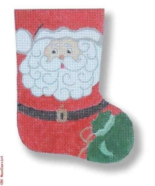 R-X1003 Santa 18 Mesh 5.25 x 4" CBK Designs Needlepoint Boutique Designs