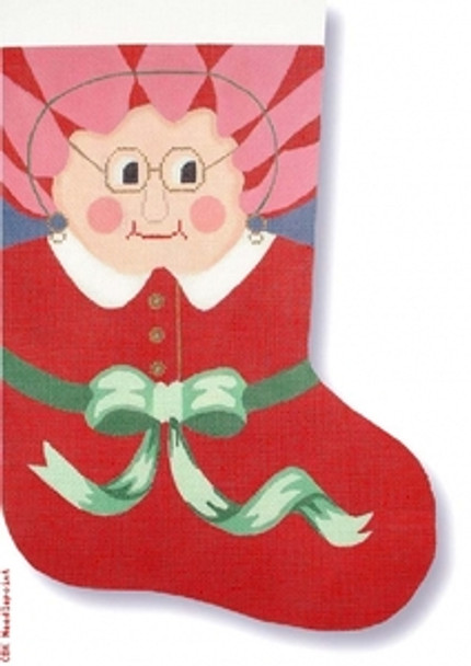 R-C1011 Mrs. Santa 13 Mesh 17" Needlepoint Boutique Designs 