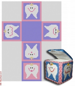 SA-BX 01 Tooth Fairy Box Pink 18 Mesh 2" Box Starke Art Designs