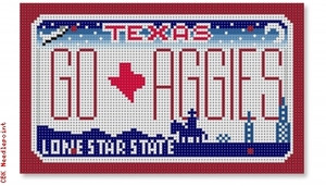 SA-ML 34 GO AGGIES - Texas 18 Mesh 5.5 x 3.25" Starke Art Designs