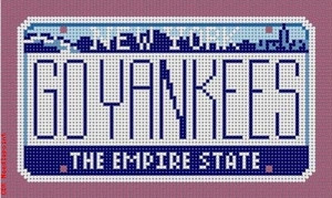 SA-ML 08 NY - Go Yankees Mini-License 18 Mesh 5.5 x 3.25" Starke Art Designs