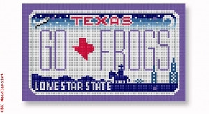 SA-ML 31 GO FROGS - Texas 18 Mesh 5.5 x 3.25" Starke Art Designs